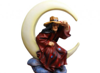 Deko Figur Statue Skulptur 80 cm Figuren Statuen Skulpturen Hexe Mond Neu P133