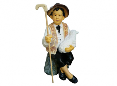 Deko Figur Statue Skulptur 80 cm Figuren Statuen Skulpturen Junge Hirte Neu P123