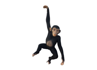 affe figur abstrakte figuren statuen moderne silber bemalt neu 95cm statue Neu