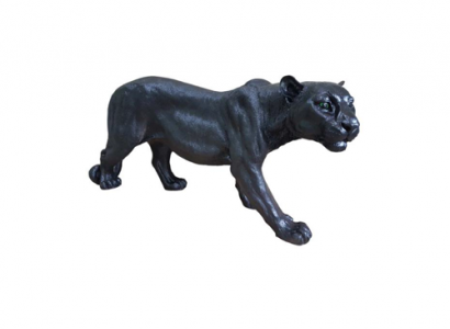 Afrikanischer Panther Dekorative Statue Garten Figuren Statuen 85cm Lebensgroß