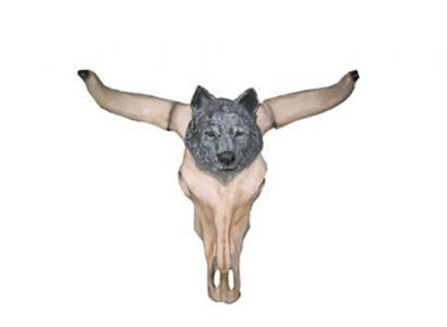 Bulle Rinderschädel Dekoration nicht Echt 54cm Wand Design Wasserbüffel Schädel