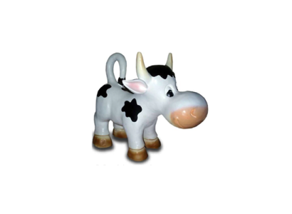 Dekoration Garten Plastik Figuren Handbemalte Figur Statue Lustige Kuh 45cm Neu