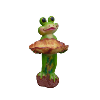 Modern Design Frosch Tier Garten aus 65 cm Dekoration Deko Skulptur Grün Neu