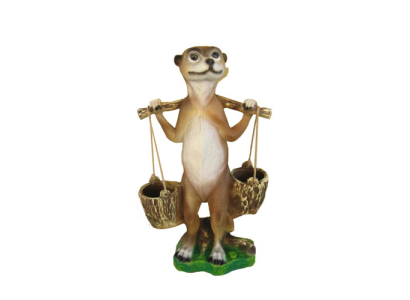 Modern Design Frettchen Garten Kunststoff Skulptur 60cm Statue Dekoration Deko