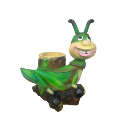 Garten Raupe 48cm Garten Dekoration Figuren Statuen Figur Hand bemalt Neu