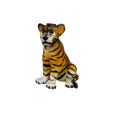 Dekoration Garten Plastik Figuren Handbemalte Figur Statue tiger 35 cm Statuen
