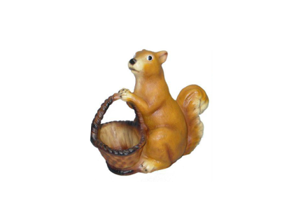 Eichhörnchen mit Korb Figur Dekoration Skulptur Statue Figuren Skuloturen Neu