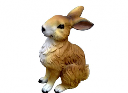 Hase Dekorative Statue Garten Figuren Statuen 38cm Lebensgroß Figur Plastik Neu