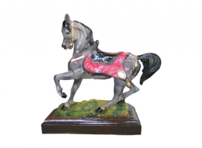 Pferd figur abstrakte figuren statuen moderne bunt bemalt neu 42cm statue