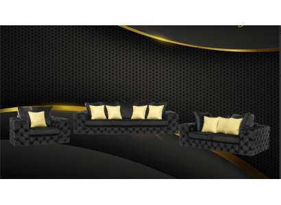 Chesterfield Design Wohnzimmer Sofagarnitur Möbel Couch 321 Sitzer