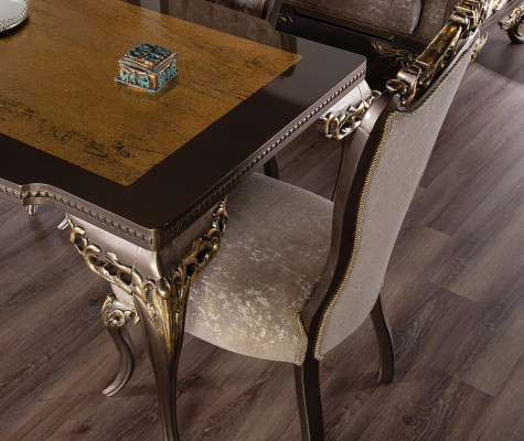 Braune Chesterfield Luxus Stühle Designer Esstisch Exklusive Esszimmer Möbel