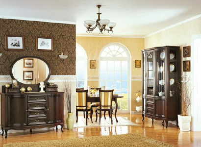 Klassisches Esszimmer Vitrine Kommode Stühle Tisch Chippendale Wohnzimmer 10tlg