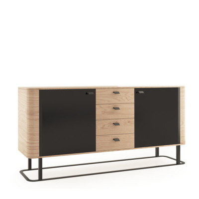 Hochwertes Wohnzimmer Möbel Set Vitrine + Esstisch + Sideboard Kommode
