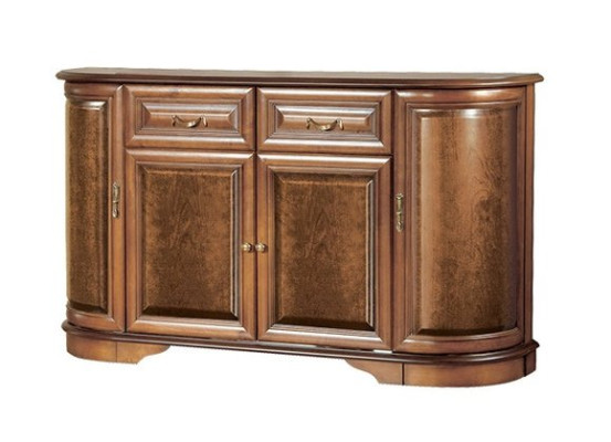 Komplett Wohnzimmer Vitrine Kommode Tisch Vitrinen Esszimmer Set 4-Teilig