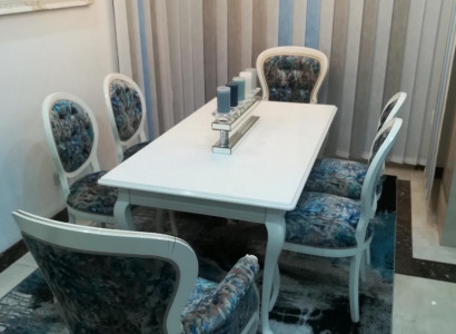 6x Stuhl Set Sessel Sitz Polster Garnitur Chesterfield Designer Stühle Lehn