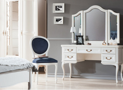 Schminktisch mit Stuhl Frisiertisch Frisierkommode Schminkkommode Kosmetiktisch