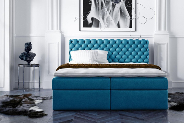 Chesterfield Boxspringbett Doppelbett Ehebett Bett Polsterbett Betten 200x200cm