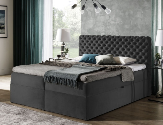 Chesterfield boxspring bett schlafzimmer möbel betten king size samt hotel neu