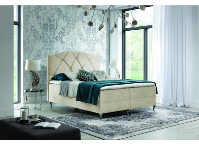 Chesterfield boxspring bett möbel betten king size samt hotel neu schlafzimmer