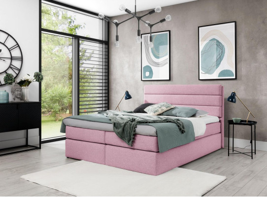 Weiß Bett Boxspringbett 180x200 Schlafzimmer Design Doppel Hotel Modern Möbel