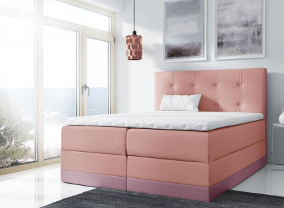 Ehebett Bett Rosa Polsterbett Betten Boxspring Bett Doppelbett mit Matratze Neu