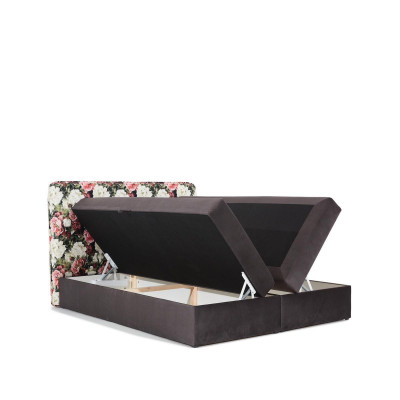 Betten Boxspringbett Textil Design Doppel Hotel Modern Bett Schlafzimmer Blumen