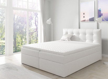 Bett mit Bettkasten Ehebett Boxspringbett Doppelbett Betten Polsterbett Weiß Neu