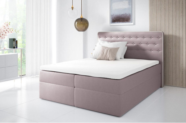 Bett mit Bettkasten Boxspringbett Zeitgenössisch Doppel Hotel 160cm Schlafzimmer