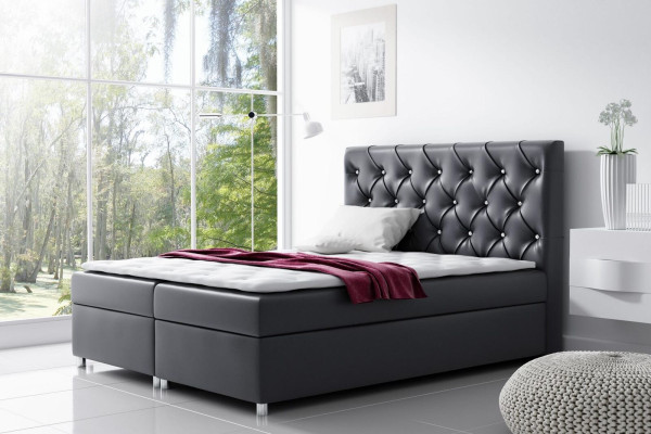 Chesterfield Bett Modern Boxspringbett Doppelbett Polsterbett Betten 200x200 Neu