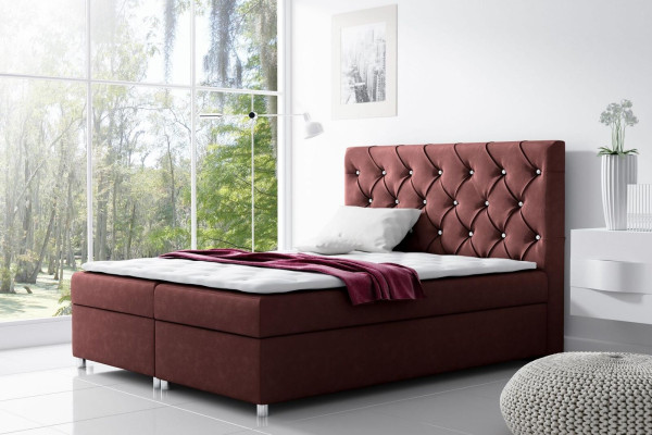 Chesterfield Bett Modern Boxspringbett Doppelbett Polsterbett Betten 200x200 Neu