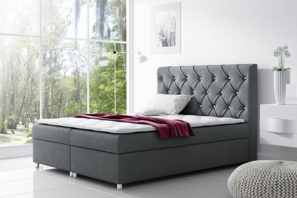 Chesterfield Bett Modern Boxspringbett Doppelbett Polsterbett Betten 200x200 Neu