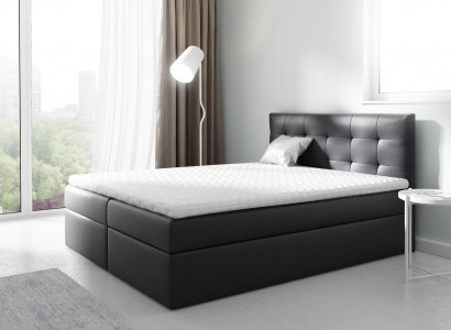 Ehebett Betten Polsterbett Boxspringbett Doppelbett Bett mit Bettkasten Schwarz