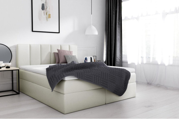 Boxspringbett Doppelbett Bett mit Bettkasten Ehebett Betten Polsterbett Weiß Neu