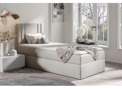 Mini Bett Single Schlafzimmer Betten Polster Design Jugendbett Luxus Stoff