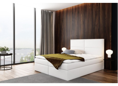 Bett mit Bettkasten Polsterbett Boxspringbett Design Doppel Hotel Schlafzimmer