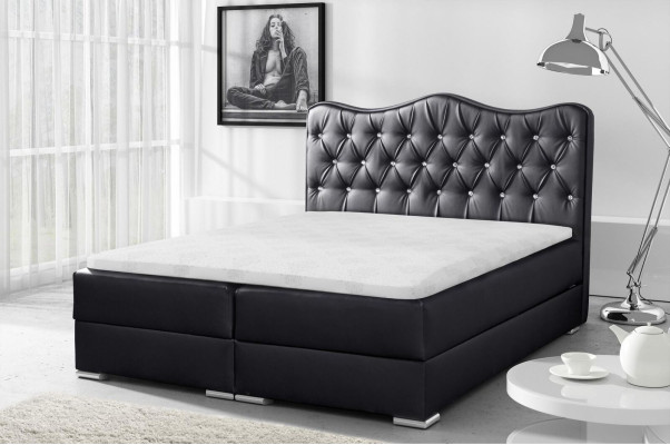 Doppelbett Bett Boxspringbett mit Bettkasten Ehebett Betten Polsterbett Rot Neu