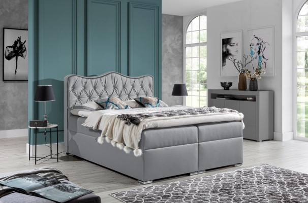 Doppelbett Bett Boxspringbett mit Bettkasten Ehebett Betten Polsterbett Rot Neu