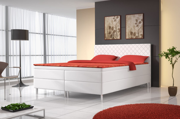 Polsterbett Betten Bett Polster Kunstleder Designer Hotel Doppel Luxus Design