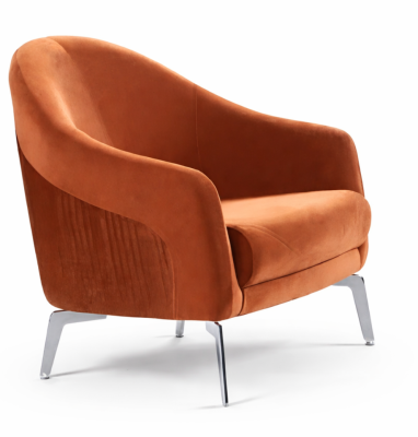 Design Sofa Sessel Couch Polster 1 Sitzer Textil Einsitzer Neu braune Farbe