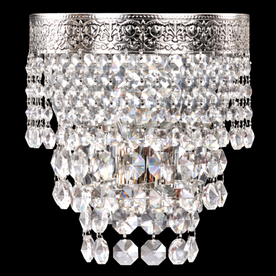 Wandleuchte Wandlampe Wandleuchten Lüster Wand Lampen Kristall Silber