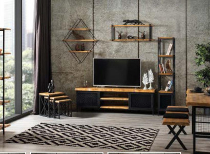Esszimmer Garnitur Esstisch Regal Schrank rtv Wohnzimmer Set 5tlg.