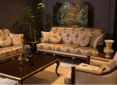 Dreisitzer Sofa 3 Sitzer Sofas Sitz Stoff Design Couch Möbel Stil Textil