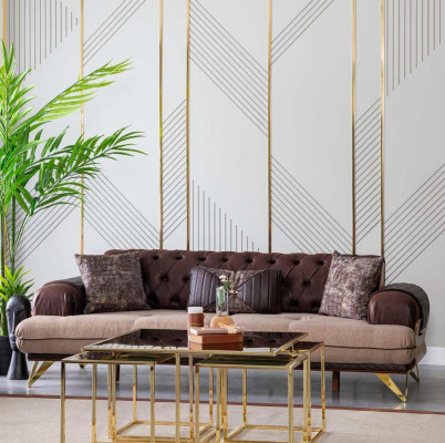 Chesterfield Sofagarnitur Set 4tlg. Polster Möbel Sofa Couch Couchgarnitur