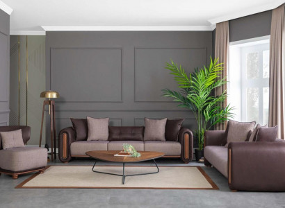 Luxus Couch Möbel Sofas Couchen 3tlg. Set Garnitur Sofagarnitur Stoff