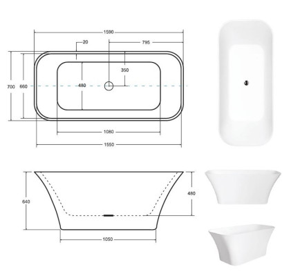 Exclusive Freistehende Design Badewanne Moderne Wanne Bad Frei