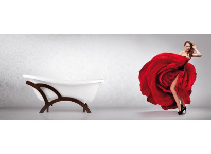 Exclusive Badewanne Weiß Bade Wannen freistehende Acrylwanne Design