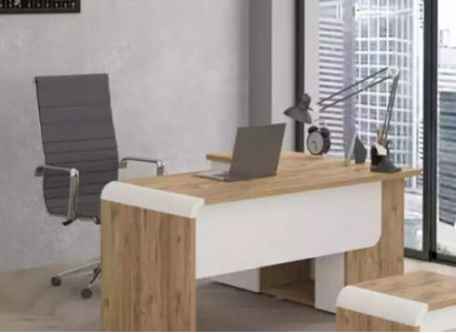 Brauner Eckschreibtisch Büromöbel Design Schreibtisch Chefschreibtisch