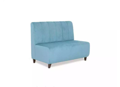 Blauer Zweisitzer Arbeitszimmer Sofa Textilcouch Moderne Sitzmöbel