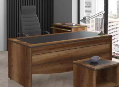 Arbeitszimmer Schreibtisch Holz Bürotisch Büro Möbel Chefschreibtisch