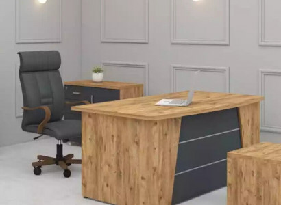 Schreibtisch Büro Möbel Arbeitszimmer Holz Computertisch Office Tisch